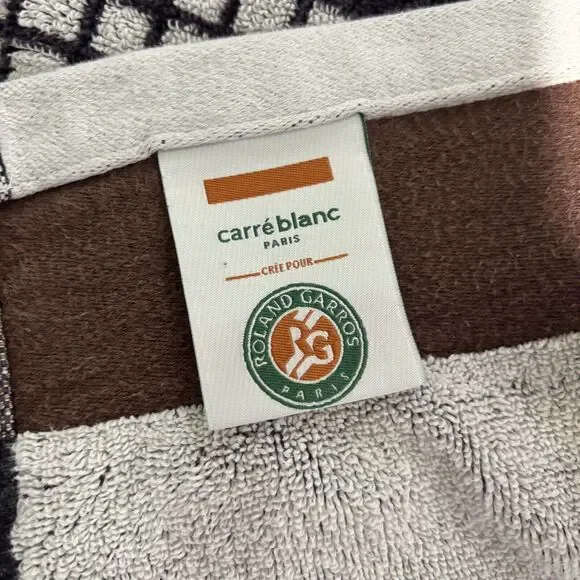 Roland Garros Paris 2009 Full Beach Towel Carre Blanc French Tennis Player Sport - Picture 5 of 9